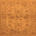 Square Oriental Orange Industrial Rug, urb3170org