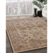 Machine Washable Industrial Modern Camel Brown Rug in a Family Room, wshurb3170