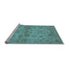 Sideview of Machine Washable Oriental Light Blue Industrial Rug, wshurb3170lblu