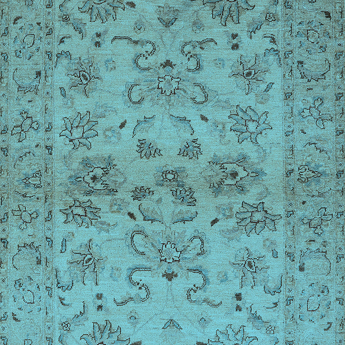 Machine Washable Oriental Light Blue Industrial Rug, wshurb3170lblu