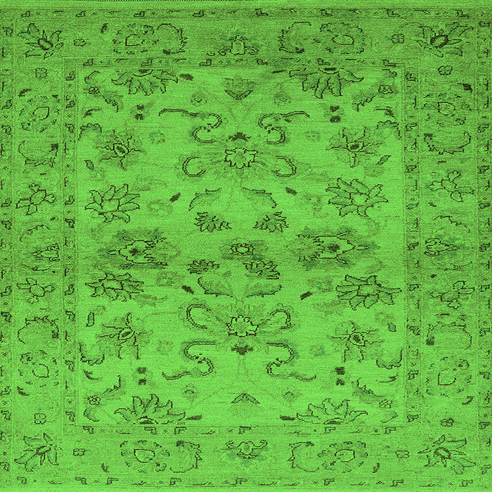 Square Oriental Green Industrial Rug, urb3170grn