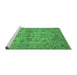 Sideview of Machine Washable Oriental Emerald Green Industrial Area Rugs, wshurb3170emgrn