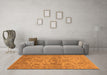 Machine Washable Oriental Orange Industrial Area Rugs in a Living Room, wshurb3170org