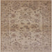 Square Mid-Century Modern Camel Brown Oriental Rug, urb3170