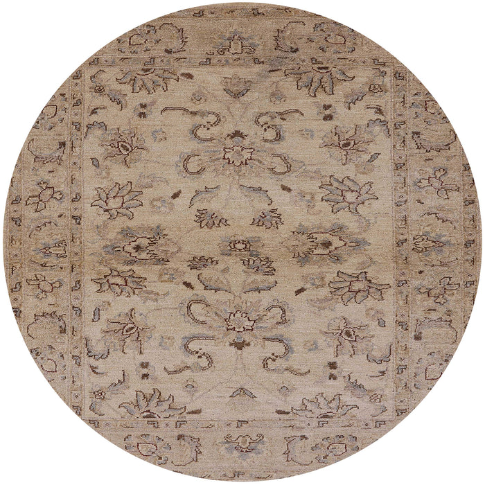 Round Machine Washable Industrial Modern Camel Brown Rug, wshurb3170