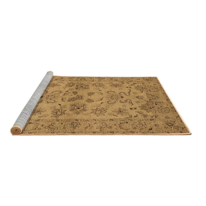Sideview of Machine Washable Oriental Brown Industrial Rug, wshurb3170brn