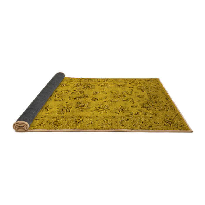 Sideview of Oriental Yellow Industrial Rug, urb3170yw