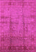 Machine Washable Oriental Pink Industrial Rug, wshurb3171pnk