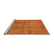 Sideview of Machine Washable Oriental Orange Industrial Area Rugs, wshurb3171org