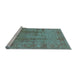 Sideview of Machine Washable Oriental Light Blue Industrial Rug, wshurb3171lblu