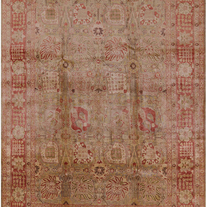 Mid-Century Modern Mahogany Brown Oriental Rug, urb3171