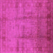 Square Oriental Pink Industrial Rug, urb3171pnk