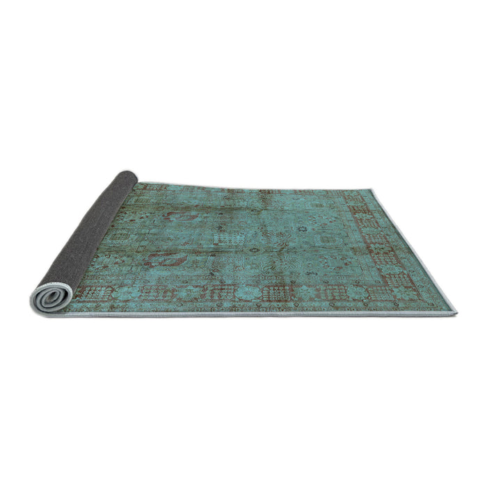 Sideview of Oriental Light Blue Industrial Rug, urb3171lblu