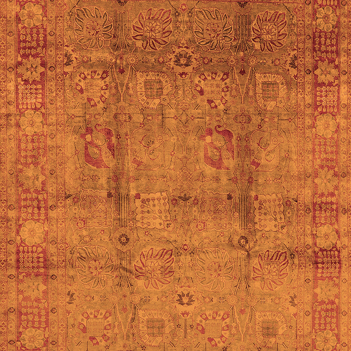 Machine Washable Oriental Orange Industrial Area Rugs, wshurb3171org