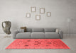 Industrial Red Washable Rugs