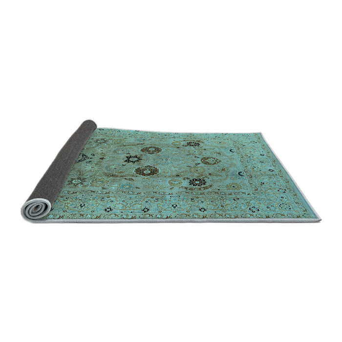Sideview of Oriental Light Blue Industrial Rug, urb3172lblu