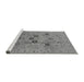 Sideview of Machine Washable Oriental Gray Industrial Rug, wshurb3172gry