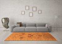 Machine Washable Oriental Orange Industrial Rug, wshurb3172org