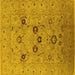 Square Machine Washable Oriental Yellow Industrial Rug, wshurb3172yw