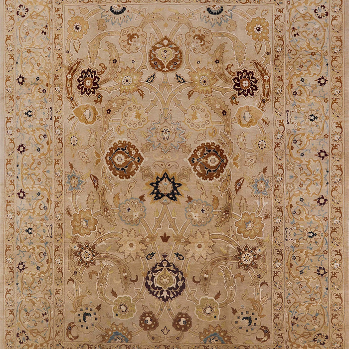 Mid-Century Modern Brown Sand Brown Oriental Rug, urb3172