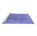 Sideview of Machine Washable Oriental Blue Industrial Rug, wshurb3173blu