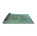 Sideview of Oriental Light Blue Industrial Rug, urb3173lblu