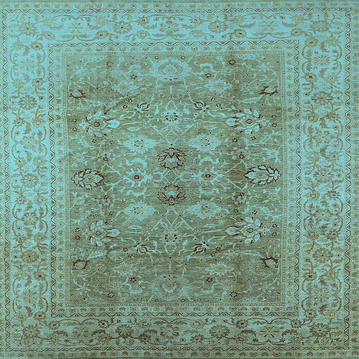 Square Oriental Light Blue Industrial Rug, urb3173lblu