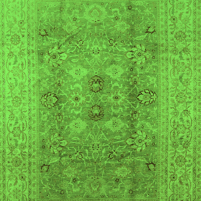 Machine Washable Oriental Green Industrial Area Rugs, wshurb3173grn