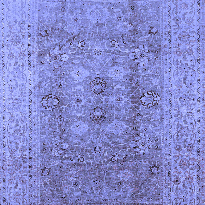Machine Washable Oriental Blue Industrial Rug, wshurb3173blu