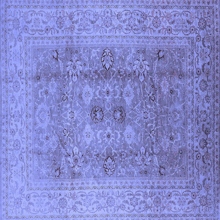 Square Oriental Blue Industrial Rug, urb3173blu