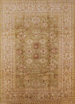 Mid-Century Modern Brown Sand Brown Oriental Rug, urb3173