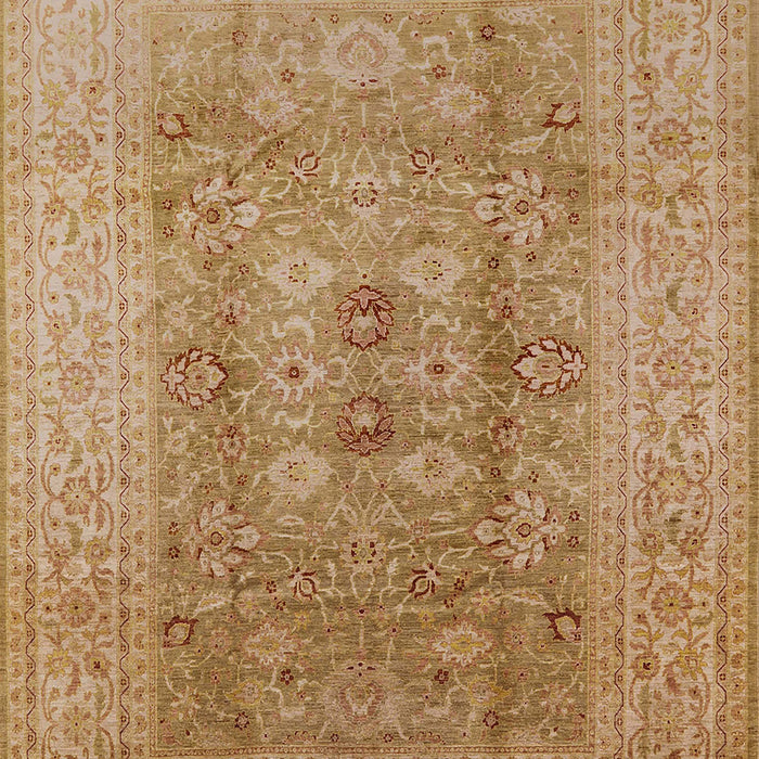 Mid-Century Modern Brown Sand Brown Oriental Rug, urb3173