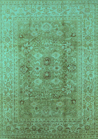 Oriental Turquoise Industrial Rug, urb3173turq