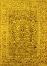 Oriental Yellow Industrial Rug, urb3173yw