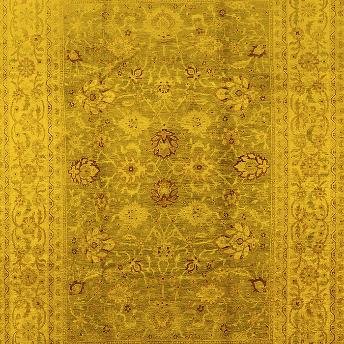 Oriental Yellow Industrial Rug, urb3173yw