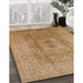 Machine Washable Industrial Modern Brown Sand Brown Rug in a Family Room, wshurb3173