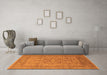 Machine Washable Oriental Orange Industrial Area Rugs in a Living Room, wshurb3174org