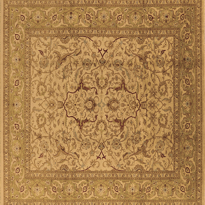 Square Machine Washable Oriental Brown Industrial Rug, wshurb3174brn