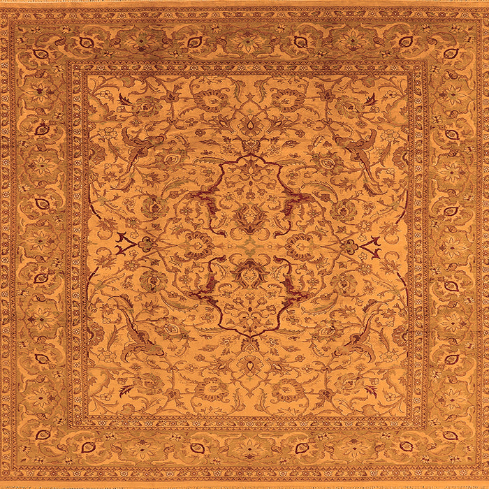 Square Oriental Orange Industrial Rug, urb3174org
