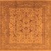 Square Oriental Orange Industrial Rug, urb3174org