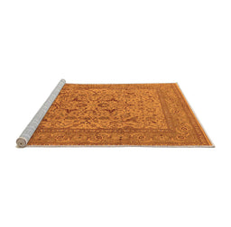 Sideview of Machine Washable Oriental Orange Industrial Area Rugs, wshurb3174org