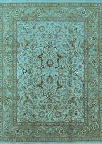 Oriental Light Blue Industrial Rug, urb3174lblu