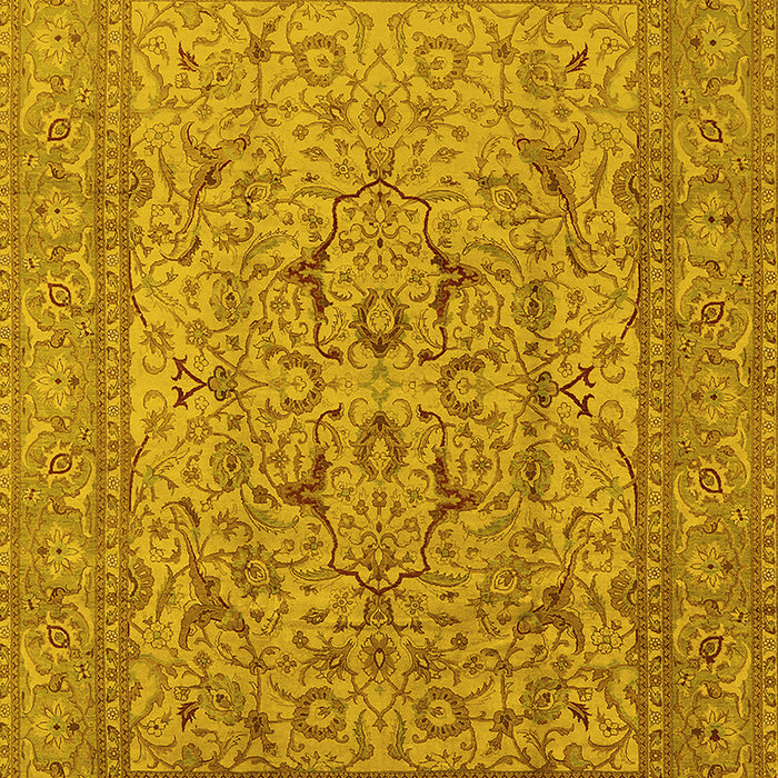 Oriental Yellow Industrial Rug, urb3174yw