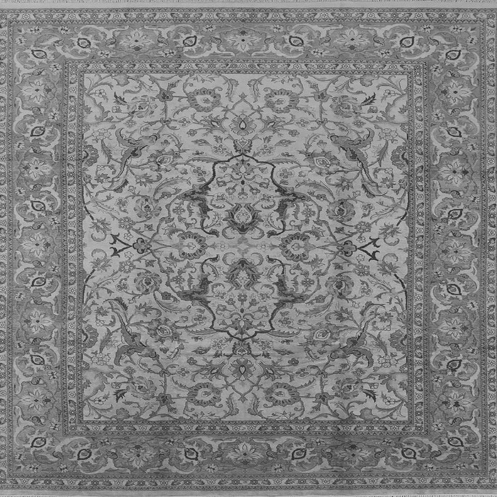 Square Machine Washable Oriental Gray Industrial Rug, wshurb3174gry