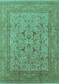 Oriental Turquoise Industrial Rug, urb3174turq