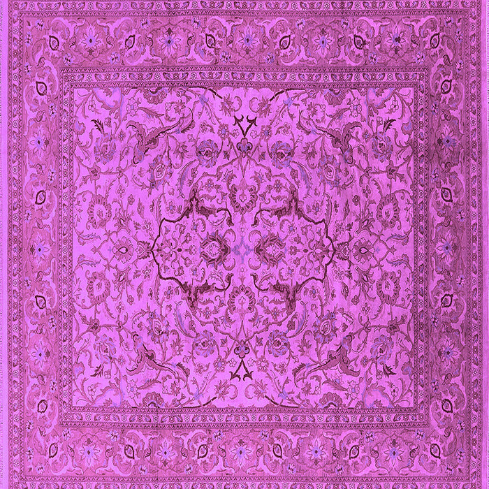 Square Machine Washable Oriental Purple Industrial Area Rugs, wshurb3174pur