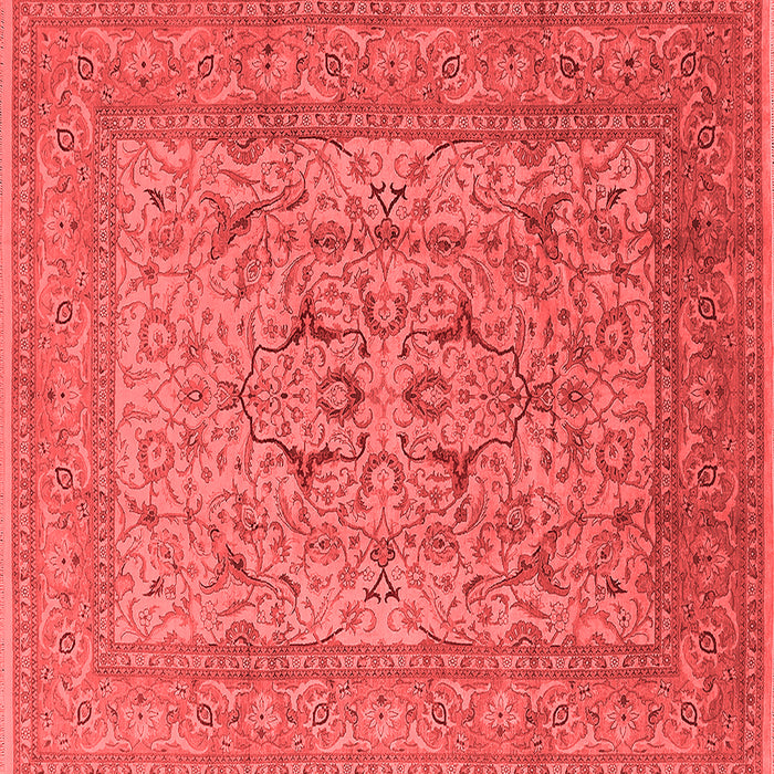 Machine Washable Oriental Red Industrial Rug, wshurb3174red