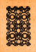 Machine Washable Oriental Orange Industrial Area Rugs, wshurb3175org