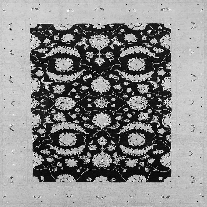 Square Oriental Gray Industrial Rug, urb3175gry