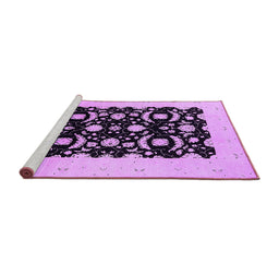 Sideview of Machine Washable Oriental Purple Industrial Area Rugs, wshurb3175pur